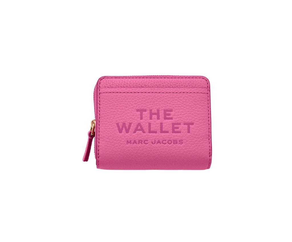 The Leather Mini Compact Wallet (Bow Pink)